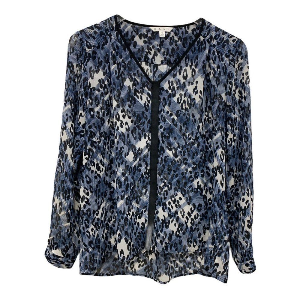 CAbi Size S‎ Chiffon Blouse Top Animal Print